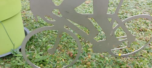 Customer photo review of Gartenstecker Radfahrer