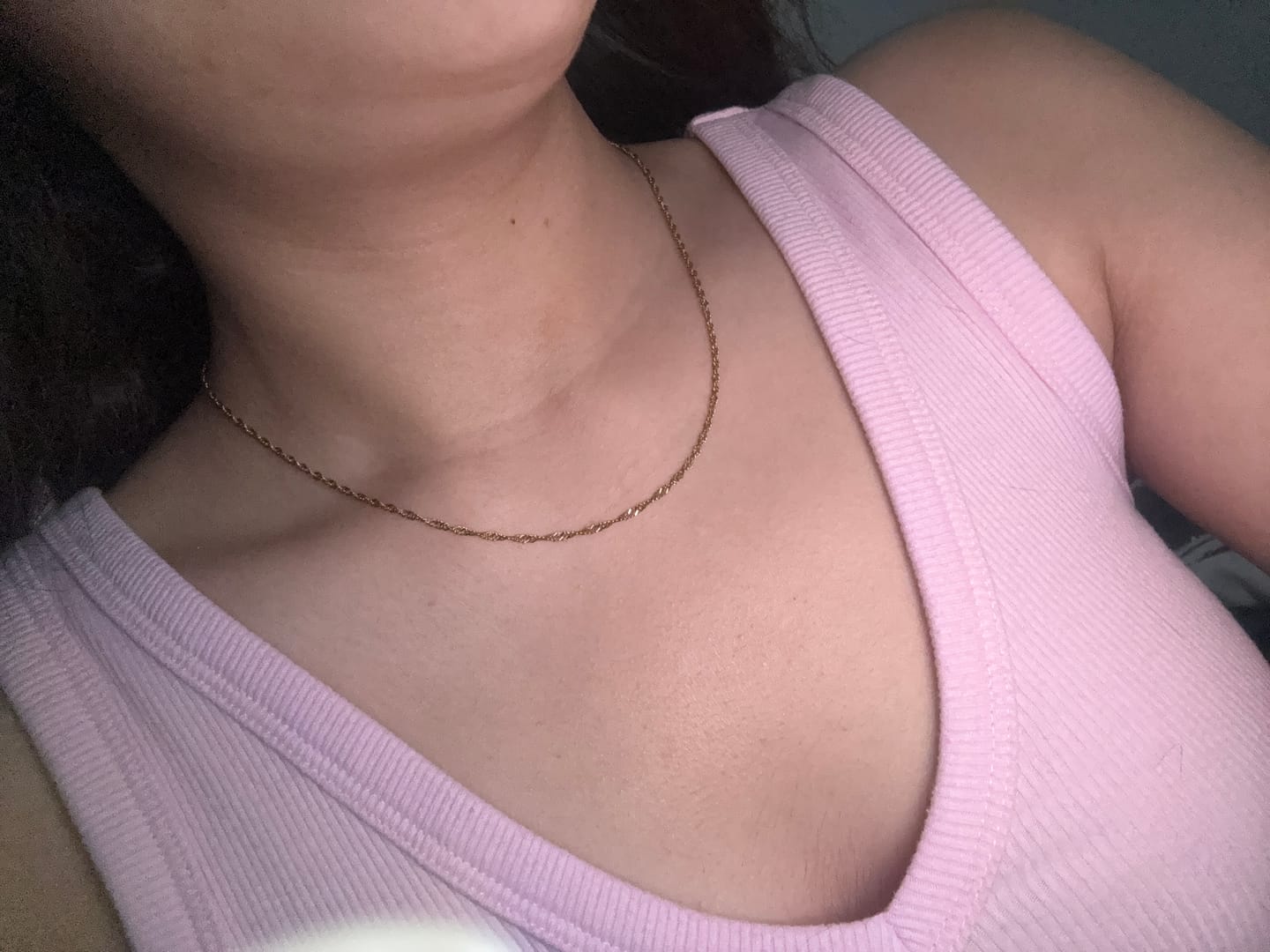 Customer photo review of Singapore Chain Necklace - 2mm