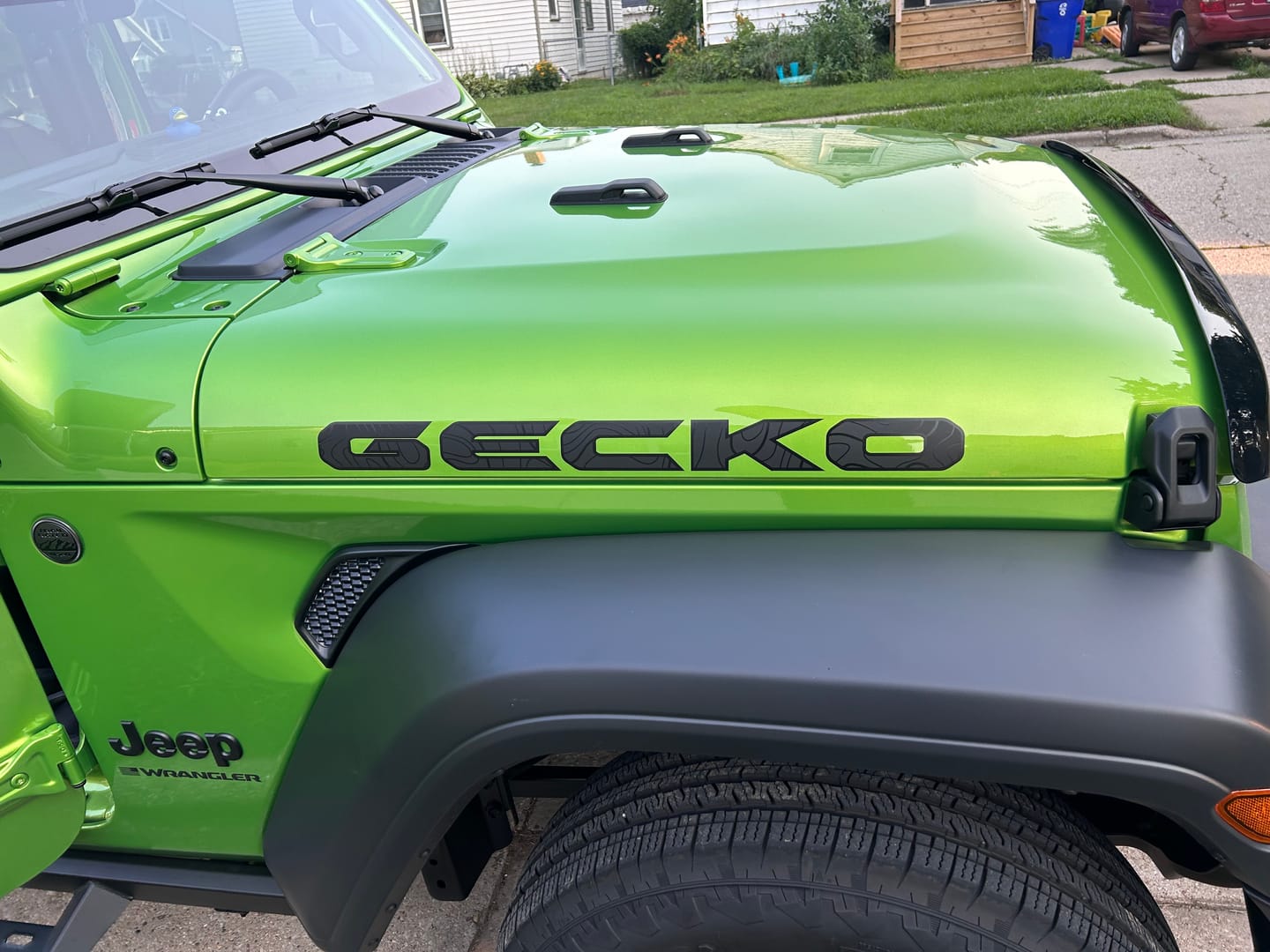Customer photo review of Premium Black Topo Hood Lettering | Set of 2
