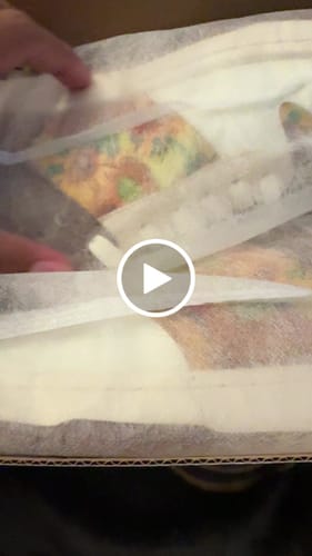 Customer video review of Van Gogh Sunflowers inspired sneakers