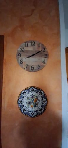 Customer photo review of Rustic Wooden Wall Clock