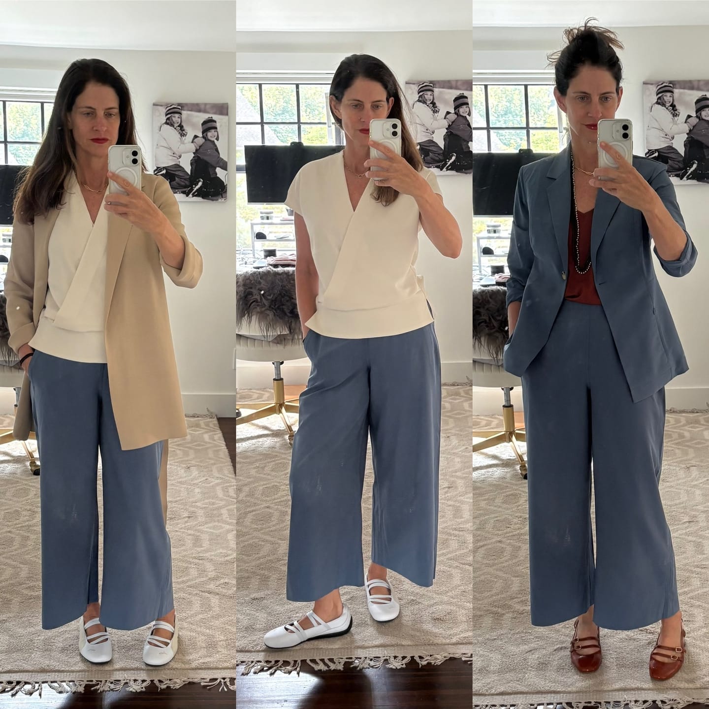 Customer photo review of Elena Travel Culotte - OrigamiTech :: Dusty Blue