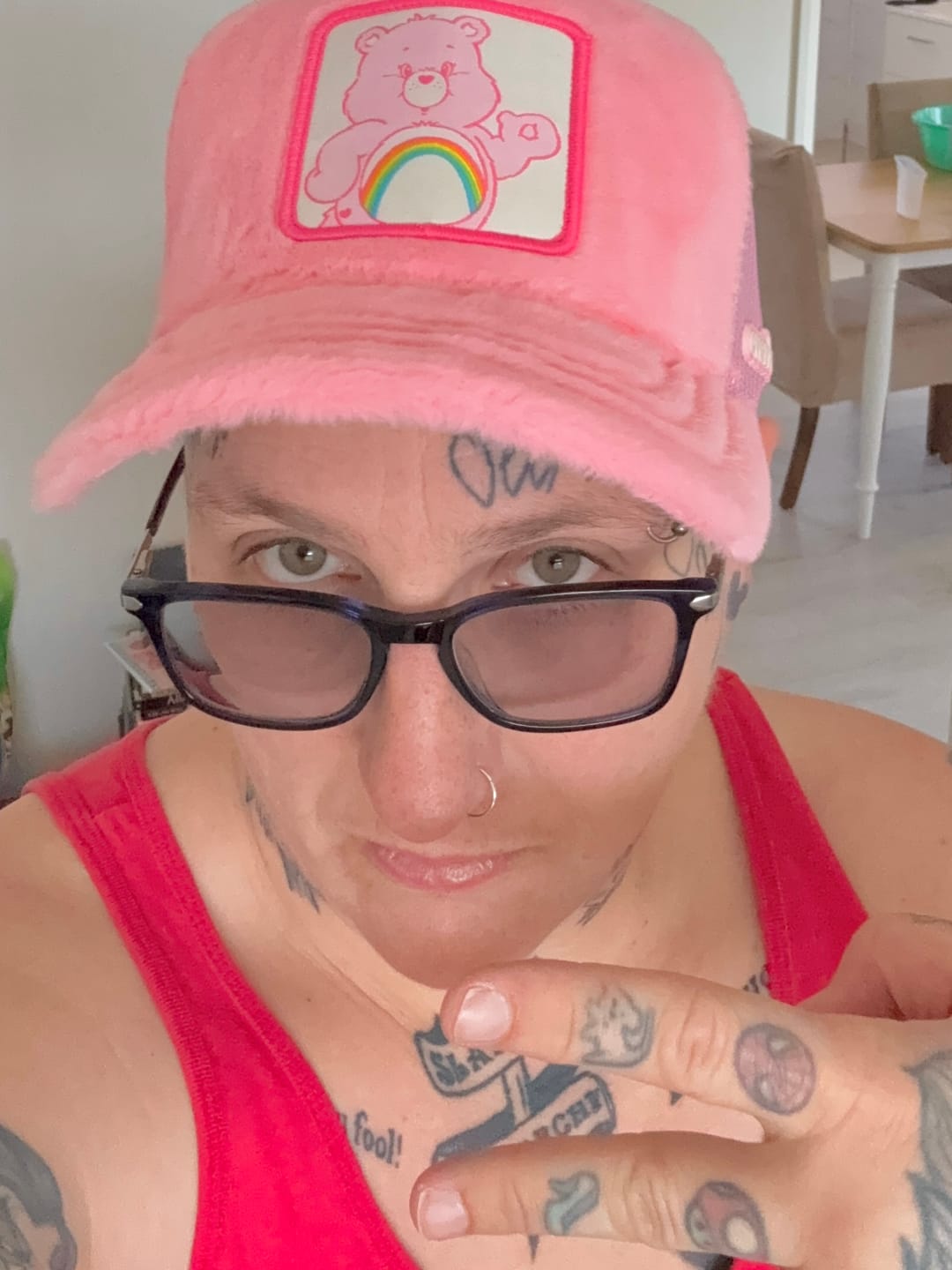 Customer photo review of OVERLORD X Care Bears:  Cheer Bear Trucker Cap