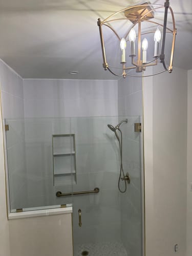 Customer photo review of 4-light French Antique Candle Style Lantern Semi Flush