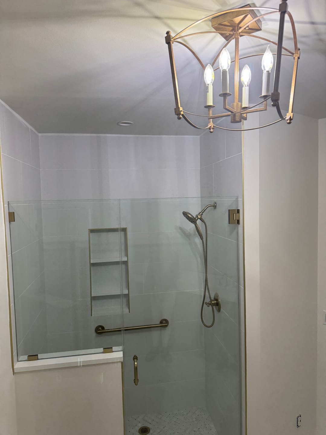 Customer photo review of 4-light French Antique Candle Style Lantern Semi Flush