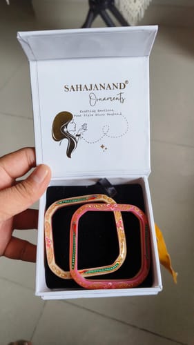 Customer photo review of Pink Precious chudi Bangle 916 - 22k