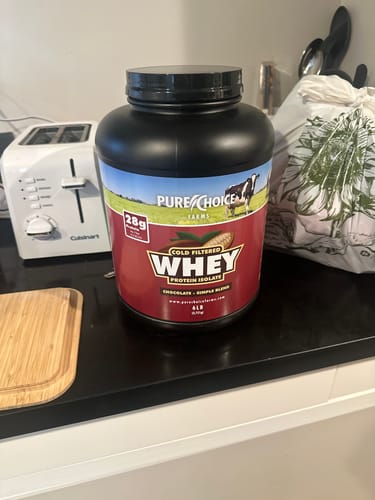 Customer photo review of Whey Protein Isolate Chocolate