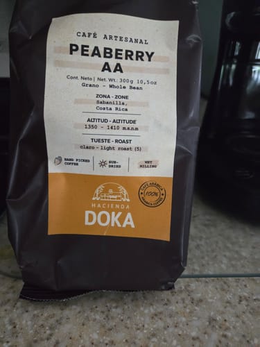 Customer photo review of Café Hacienda Doka Peaberry AA