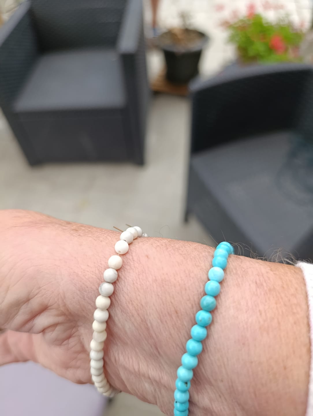 Customer photo review of Bracelet Fin en Pierres Naturelles de 4mm