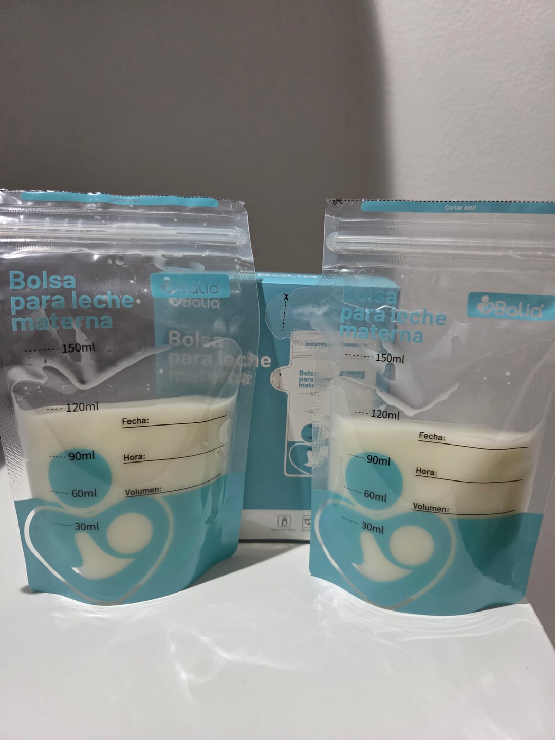 Customer photo review of Bolsa para leche materna 25un