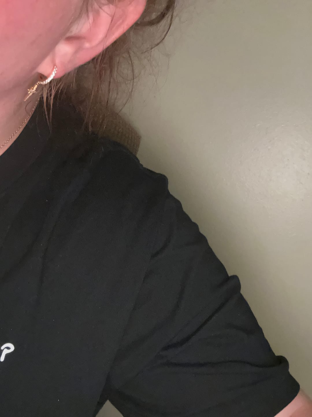 Customer photo review of North Star Hoop Earrings Gold