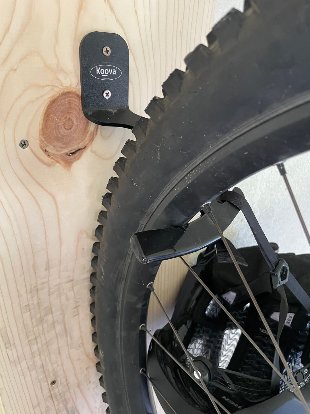 Customer photo review of Jumbo Bike Vertical Wall Mounted Hook