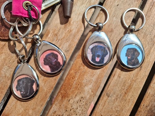 Customer photo review of Schlüsselanhänger-Bundle Rund 3x dein Foto für nur 19,90 €