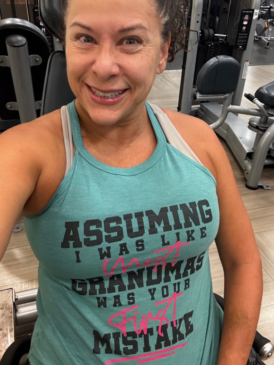 Customer photo review of Assuming I Was Like Most Grandmas Rocker Tank