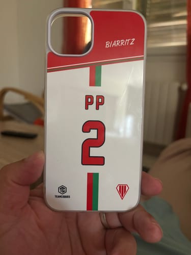 Customer photo review of Coque rugby BIARRITZ personnalisable - TEAMCOQUES