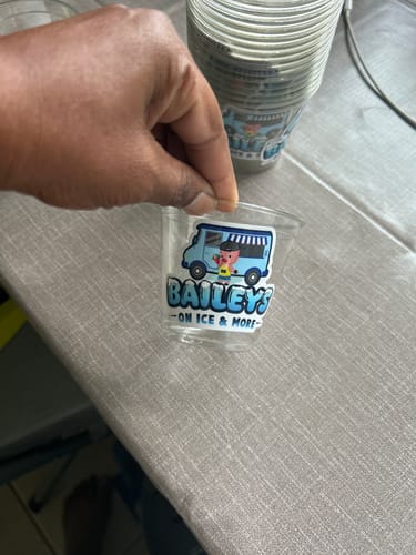 Customer photo review of 200 Custom 3" Laminated Vinyl Stickers