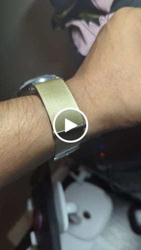 Customer video review of Beige Nylon Watch Strap
