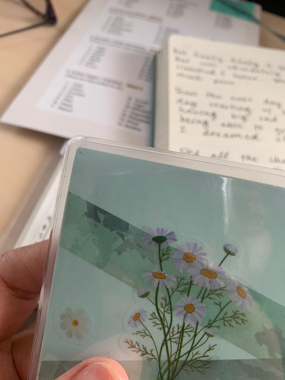 Customer photo review of Vinyl Clear Cover | Weekly Planner | Core | 288
