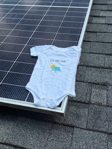 Customer photo review of Rise and Shine Baby short sleeve one piece
