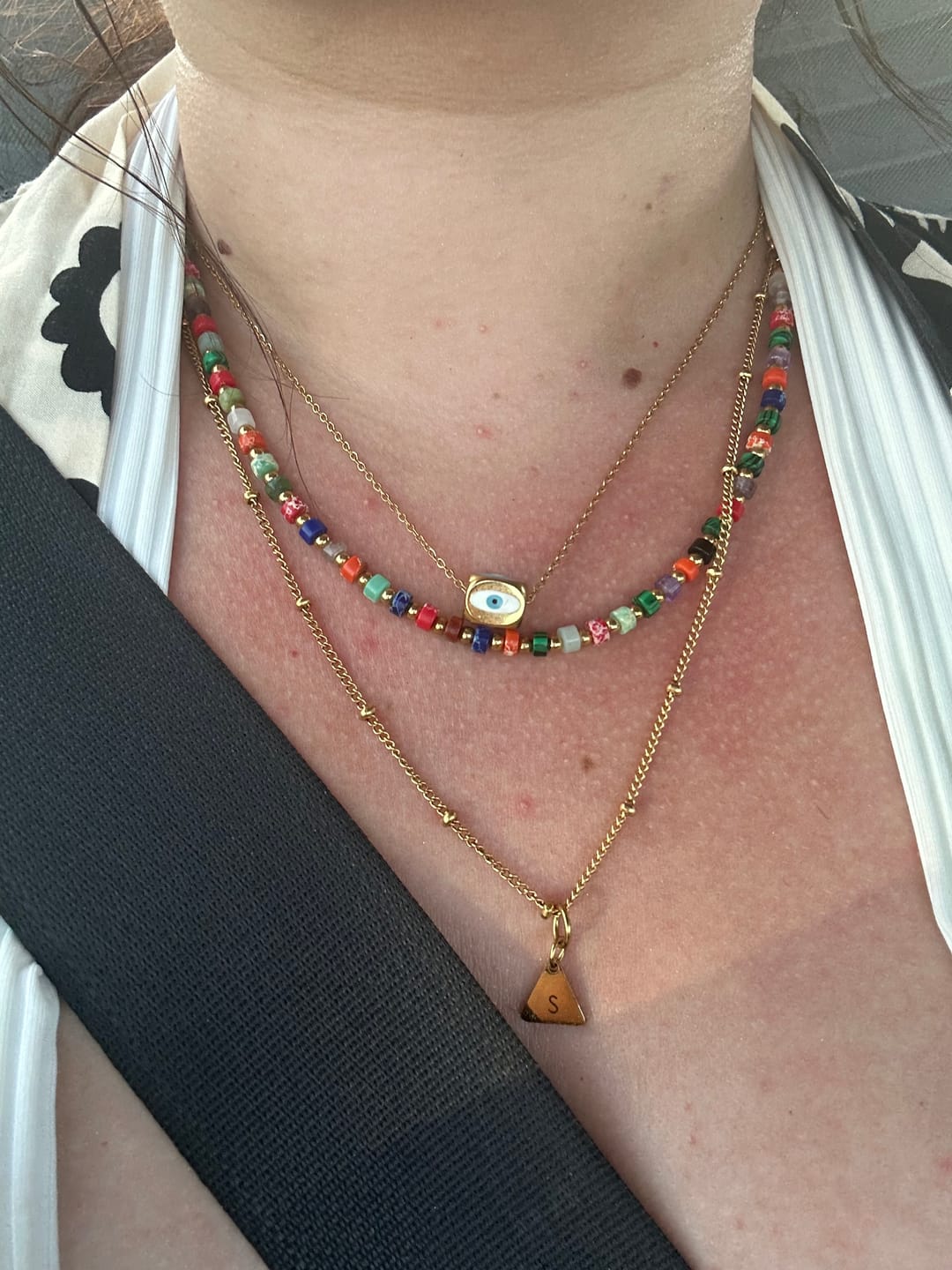 Customer photo review of Necklace: Summer Initials