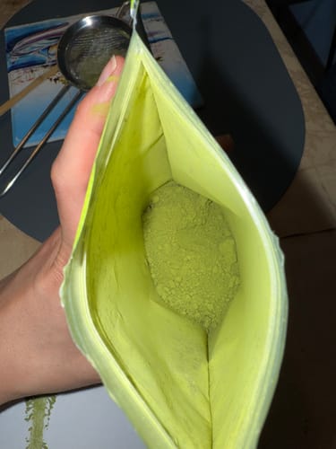 Customer photo review of Premium Matcha Latte Powder