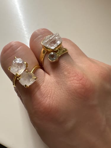 Customer photo review of Moonstone double ring