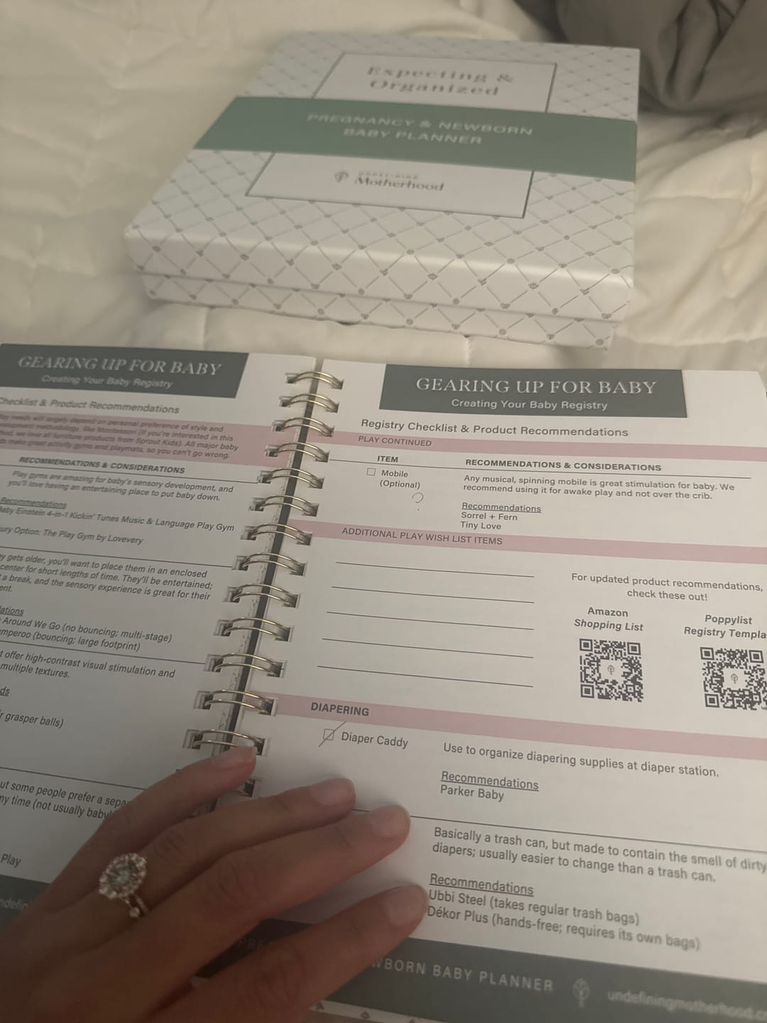 Customer photo review of Expecting & Organized: Pregnancy Planner & New Baby Organizer