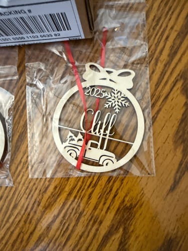 Customer photo review of Personalized Christmas Ornament