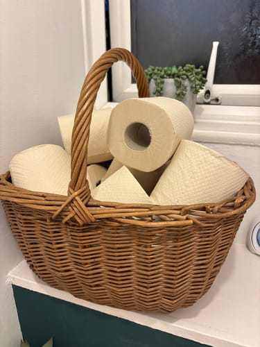 Customer photo review of Unbleached Bamboo Toilet Paper