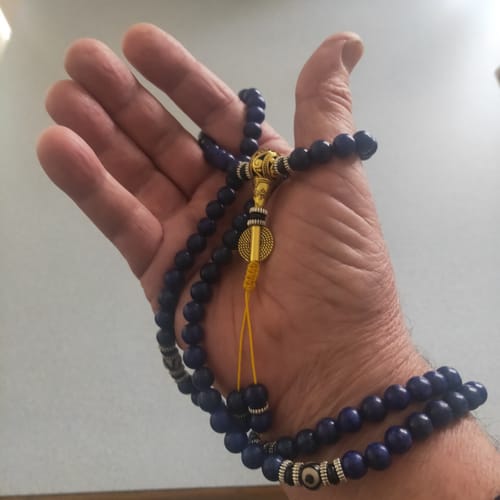Customer photo review of Lapis Lazuli Third Eye Mala