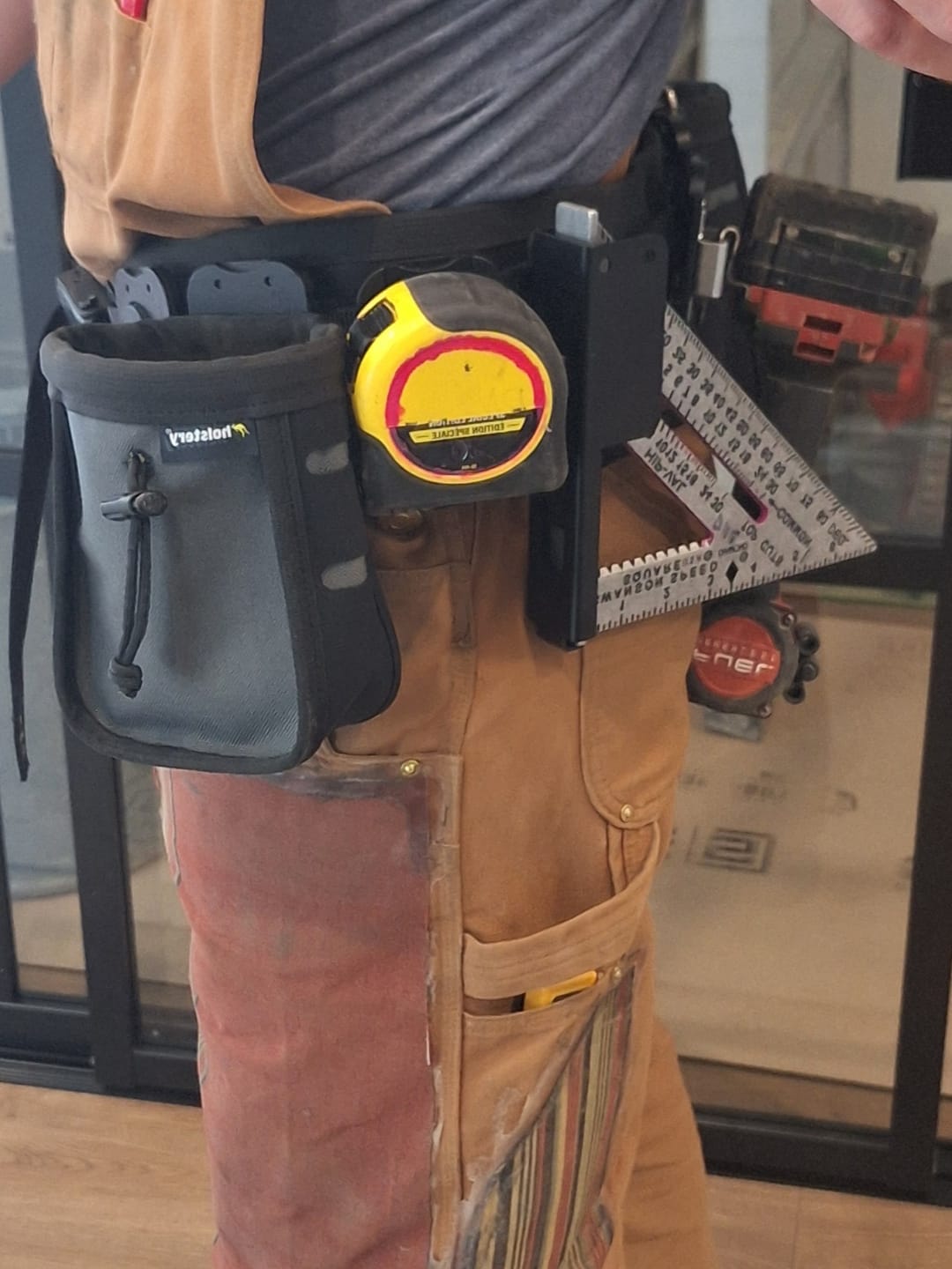Customer photo review of TapeMaster Pro | Clip-On Tape Measure Holster