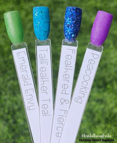 Customer photo review of Peacock Dip Powder Theme Kit