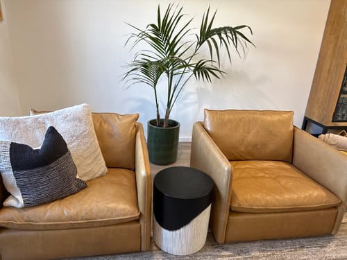 Customer photo review of Sabre Block Black & White Side Table