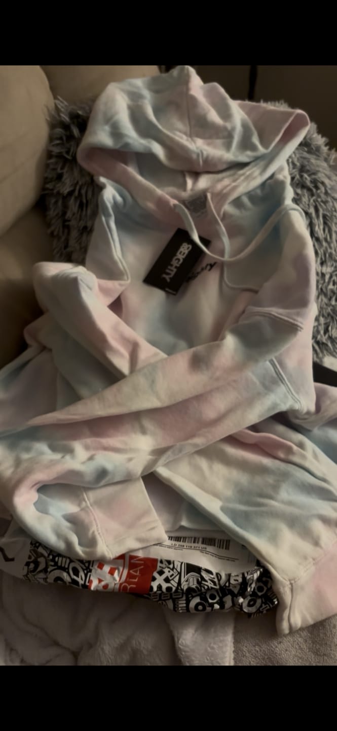 Customer photo review of 80Eighty® Women's Cotton Candy Crop Hoodie