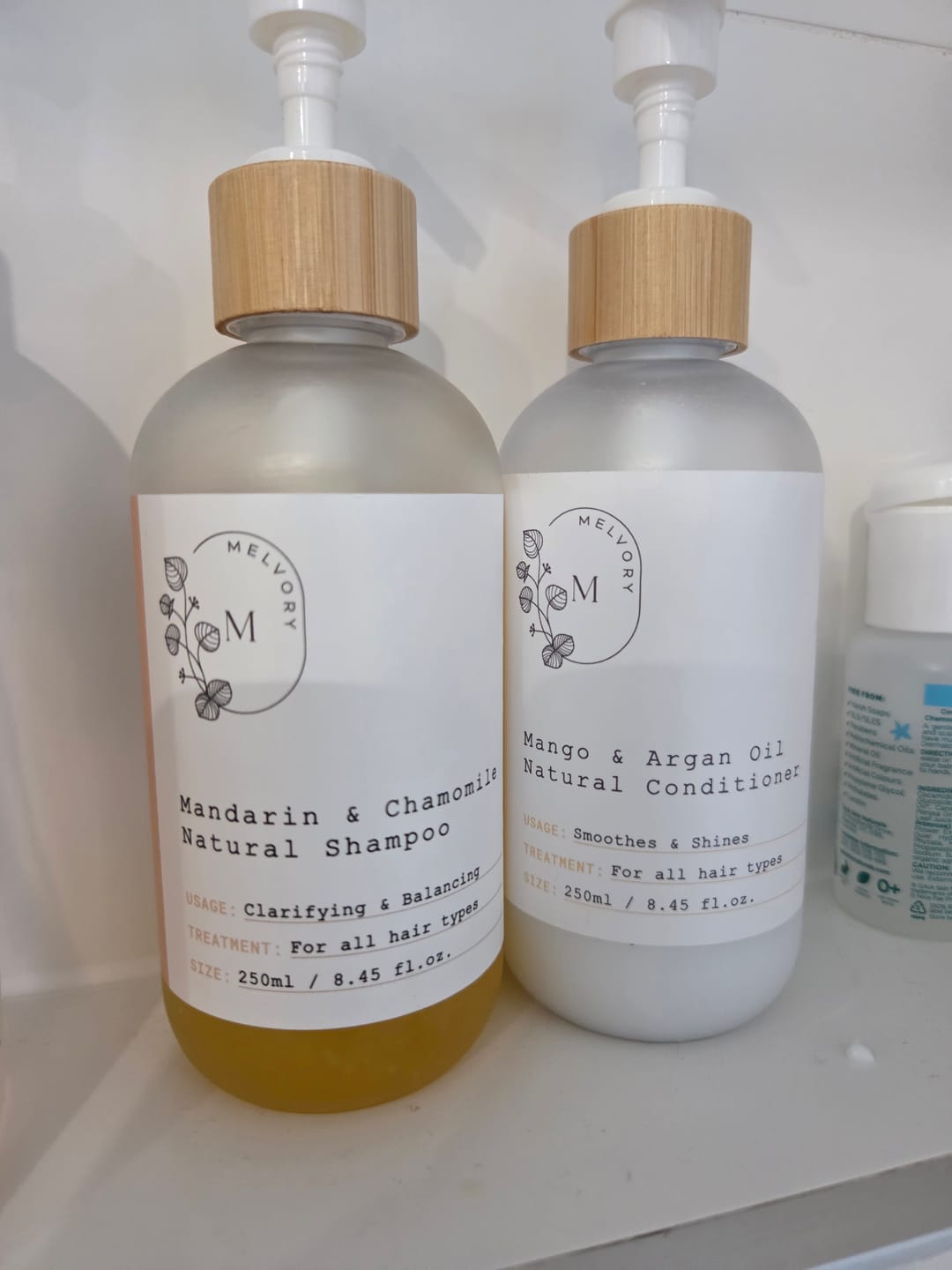 Customer photo review of Mandarin & Chamomile Natural Shampoo