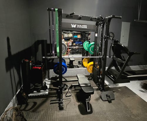 Customer photo review of Major Fitness B52 All-In-One Home Gym Smith Machine