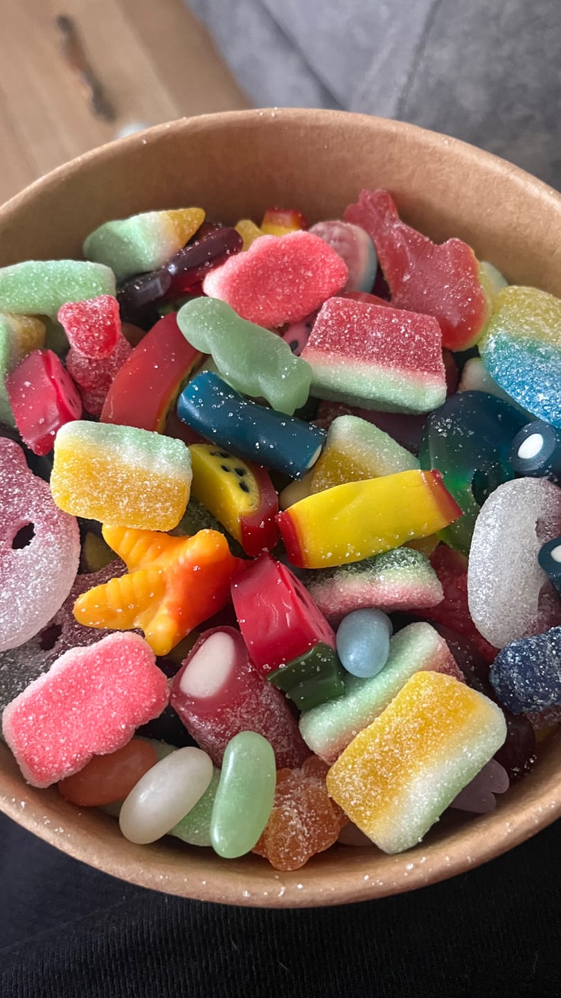 Customer photo review of Create Your Own Pick N Mix Bowl –  Choose 10 or 20 Sweets, Exactly How You Like It