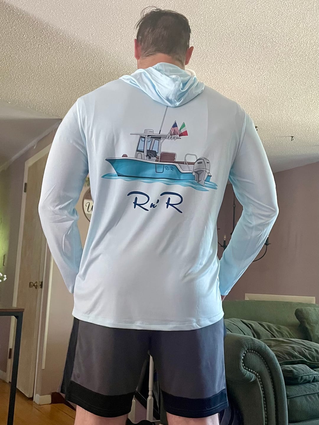Customer photo review of Custom Dri-Fit Fishing Hoodies