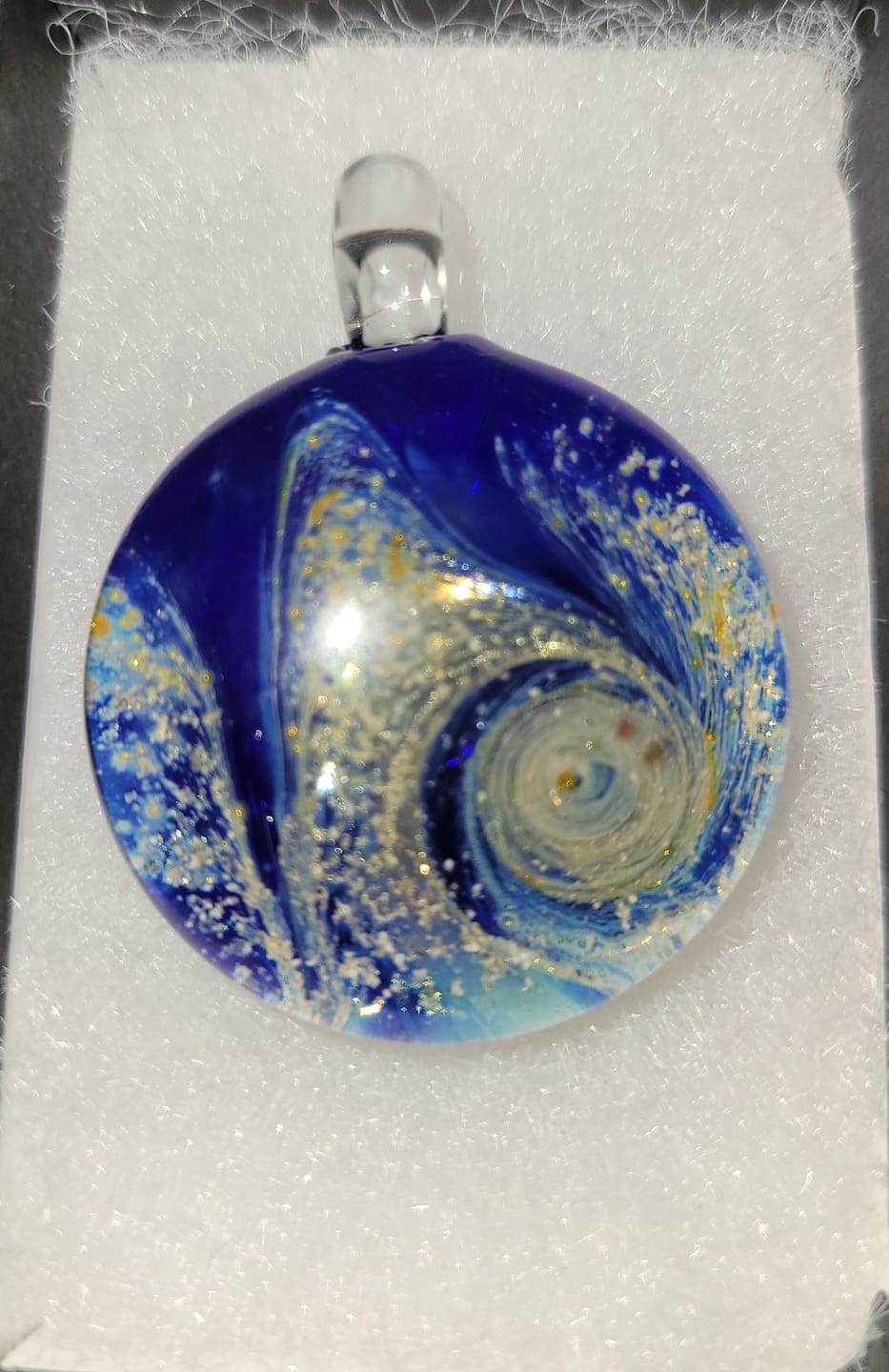 Customer photo review of Nightswirl Cremation Pendant
