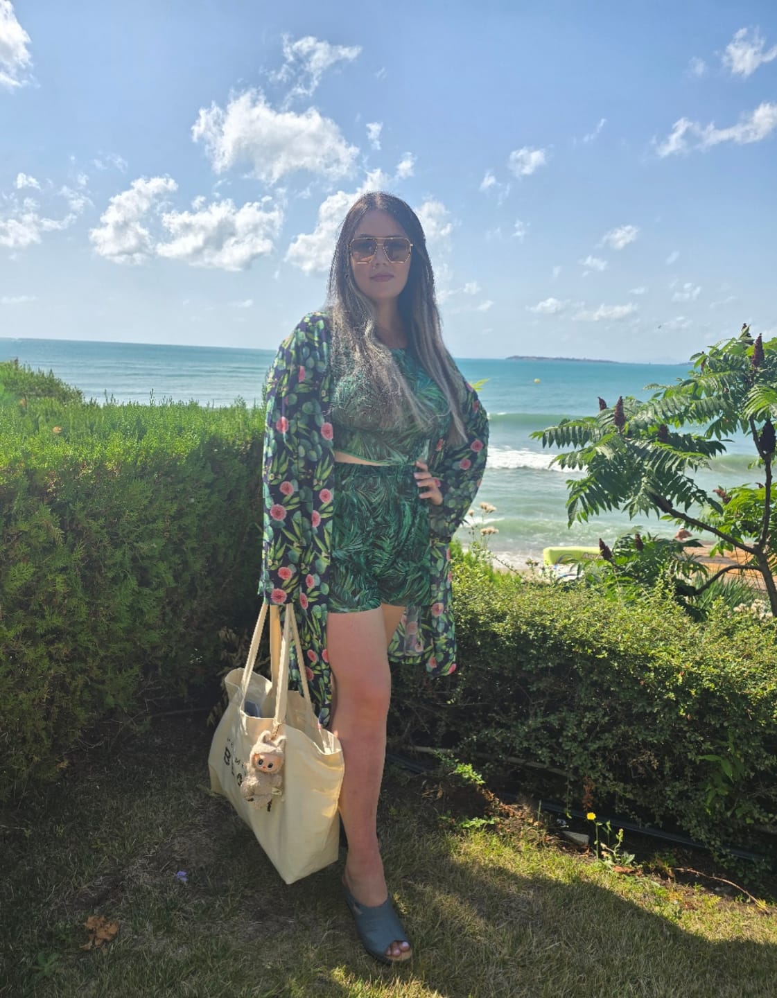 Customer photo review of Tan Through Beach Shorts