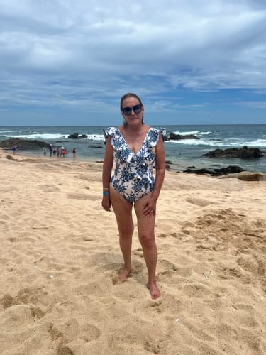 Customer photo review of Enterizo Marcelina Isla Maravilla