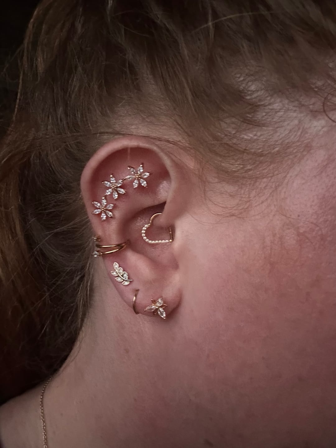 Customer photo review of Heart Clicker Piercing | Titan