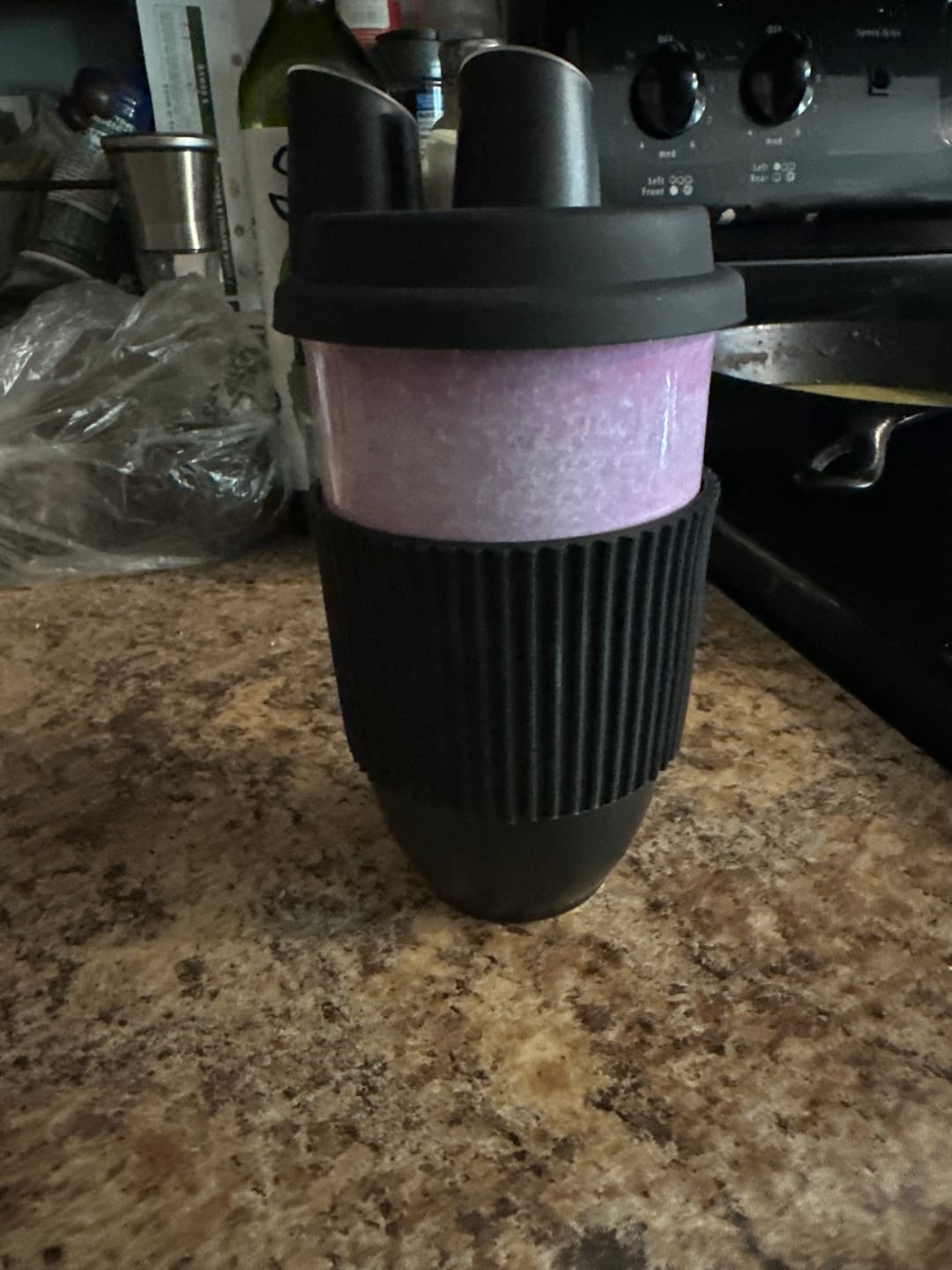 Customer photo review of Black Lid and Sleeve for 16oz cup