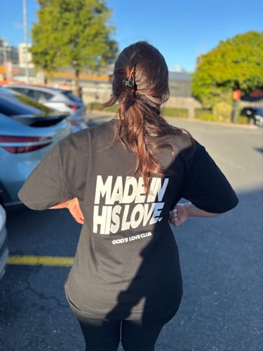 Customer photo review of MADE IN HIS LOVE TEE - BLACK