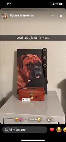 Customer photo review of Pet Art Canvas Wrap
