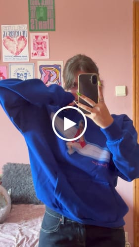 Customer video review of surf's up blue hoodie