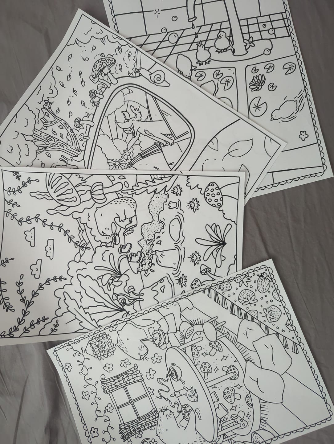 Customer photo review of Pack of 4 ND Colouring sheets: The world I’d like to live in