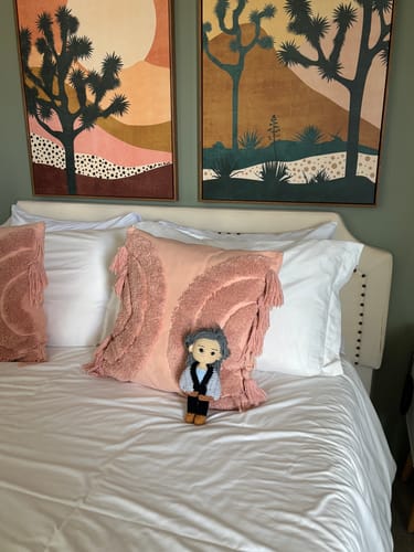 Customer photo review of Dolly® Personalized Crochet Doll with Photo Card