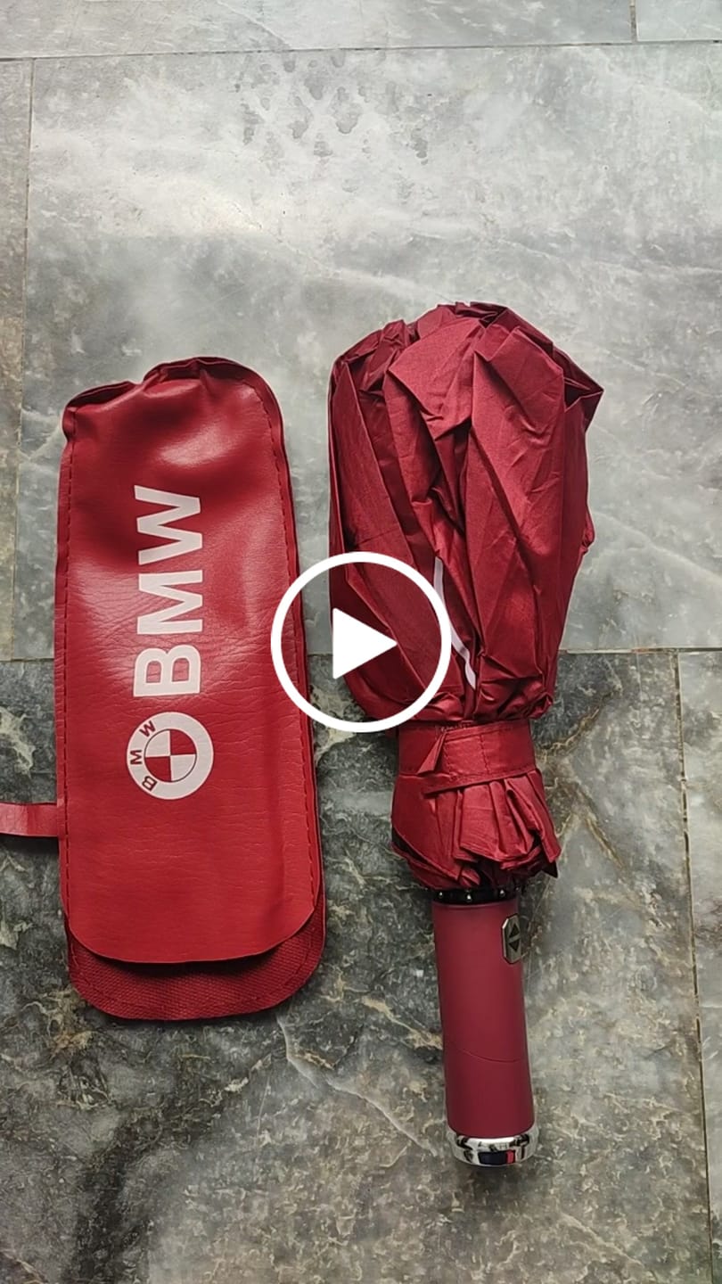 Customer video review of Lot Imported UV Protective BMW Windproof Folding Umbrella