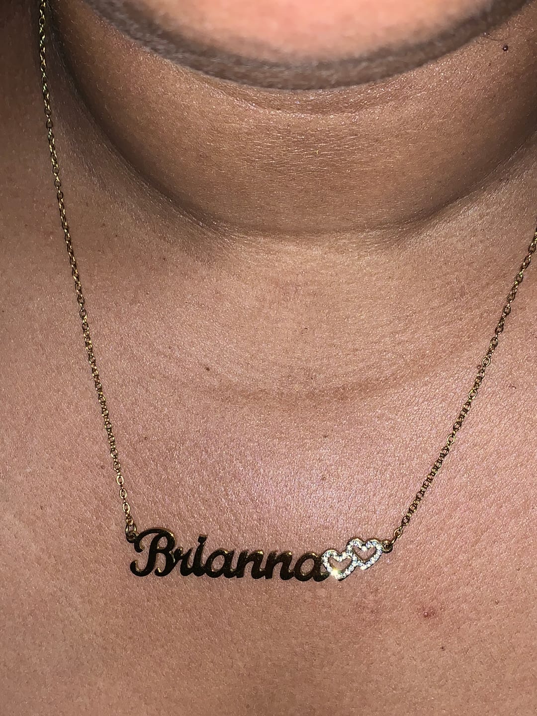 Customer photo review of Iced Hearts Name Necklace